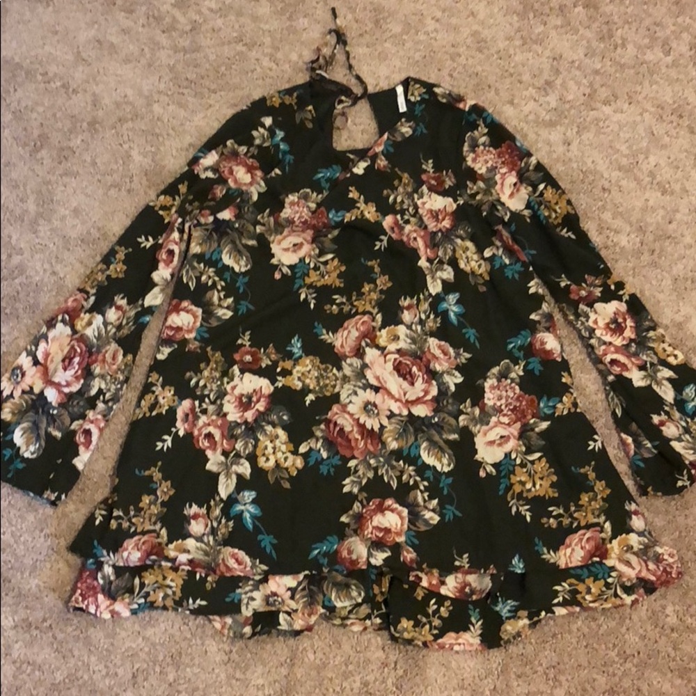 Fall floral dress